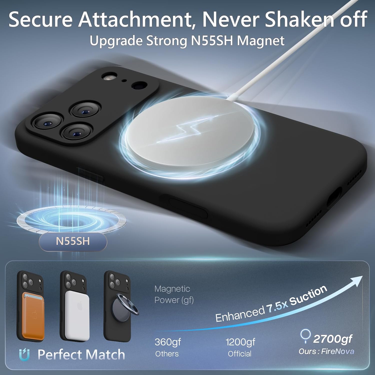 FireNova Magnetic for iPhone 17 Pro Case, 6.3, Black